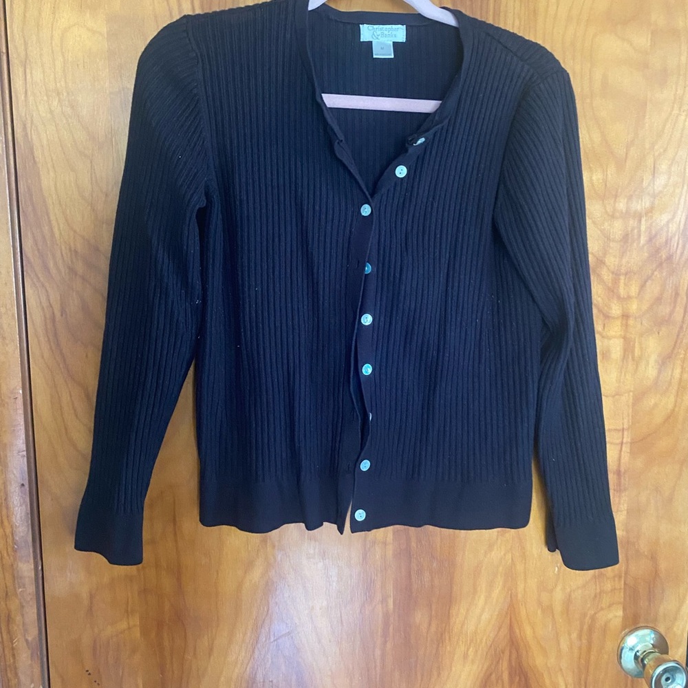 Christopher & Banks Black Ribbed Knitwear